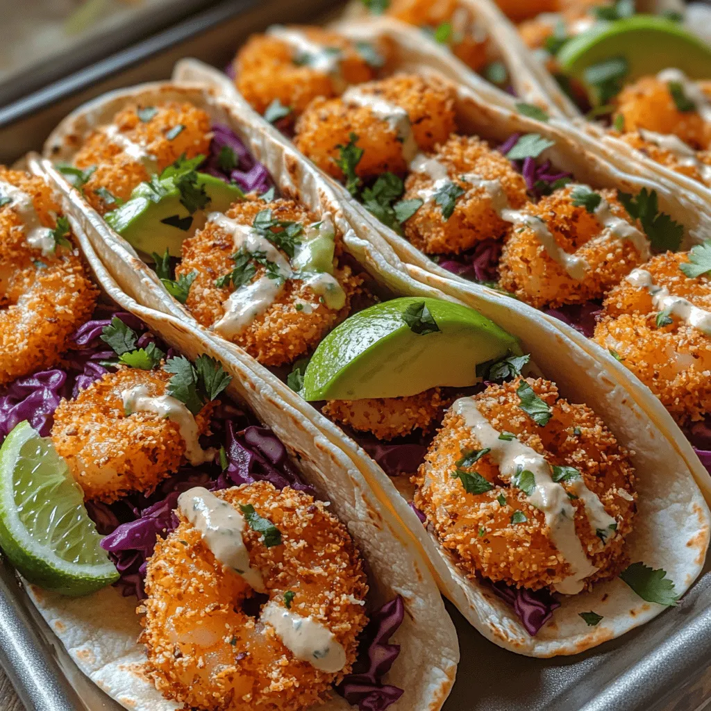 Crispy Coconut Shrimp Tacos are a delightful fusion of flavors and textures, combining the sweetness of coconut with the savory crunch of perfectly fried shrimp. This recipe not only provides a satisfying meal but also transports you to a tropical paradise with each bite. Originating from coastal regions where seafood and tropical fruits are abundant, coconut shrimp tacos have gained popularity for their ability to offer an exciting twist on traditional taco fare. Their unique combination of flavors makes them an ideal dish for both casual dinners and festive gatherings.