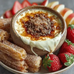 Desserts have a unique way of bringing joy and comfort, and few treats can rival the indulgence of a well-crafted dessert. The Churro Cheesecake Dip Delight perfectly embodies this sentiment, combining the beloved flavors of two iconic sweets: churros and cheesecake. This delightful dessert dip is not only a feast for the taste buds but also a visual treat, making it a popular choice for parties, gatherings, or simply as a special indulgence at home.