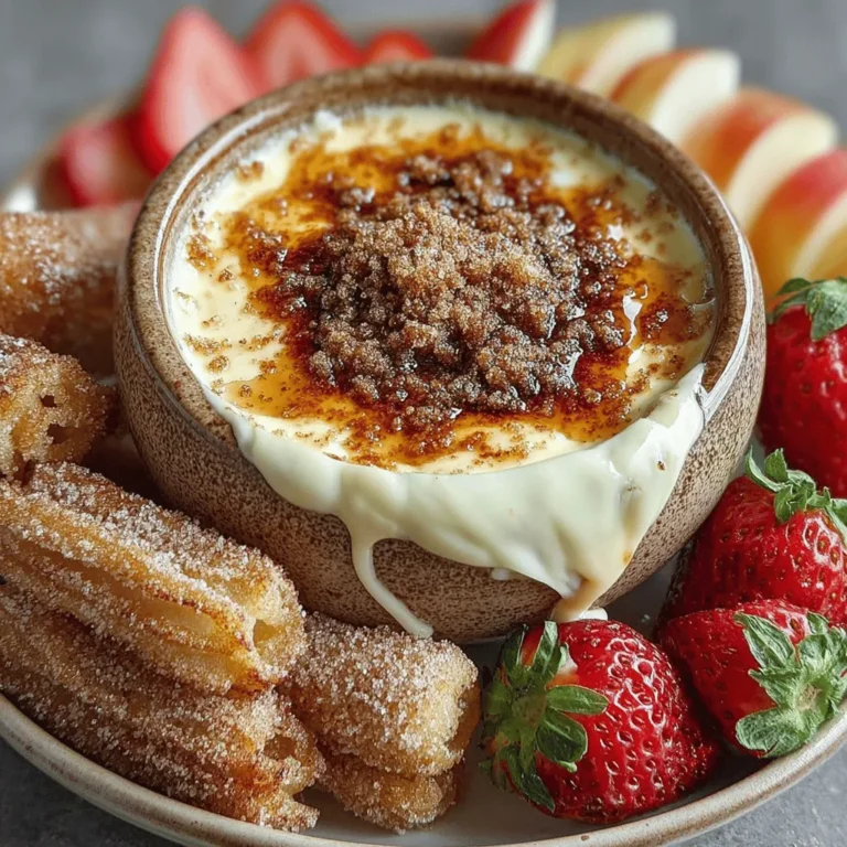 Desserts have a unique way of bringing joy and comfort, and few treats can rival the indulgence of a well-crafted dessert. The Churro Cheesecake Dip Delight perfectly embodies this sentiment, combining the beloved flavors of two iconic sweets: churros and cheesecake. This delightful dessert dip is not only a feast for the taste buds but also a visual treat, making it a popular choice for parties, gatherings, or simply as a special indulgence at home.