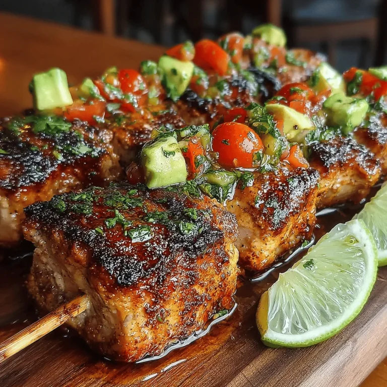 Unleash the flavors of summer with our Zesty Turkey Skewers paired with a refreshing Bright Lime Salsa. This delightful dish is not only quick and easy to prepare but also packed with vibrant flavors that will awaken your taste buds. The combination of succulent ground turkey with zesty lime and fresh herbs creates a symphony of tastes that is both satisfying and invigorating. Whether you're hosting a backyard barbecue, planning a family dinner, or looking for a healthy weeknight meal, these turkey skewers are versatile enough to fit any occasion.