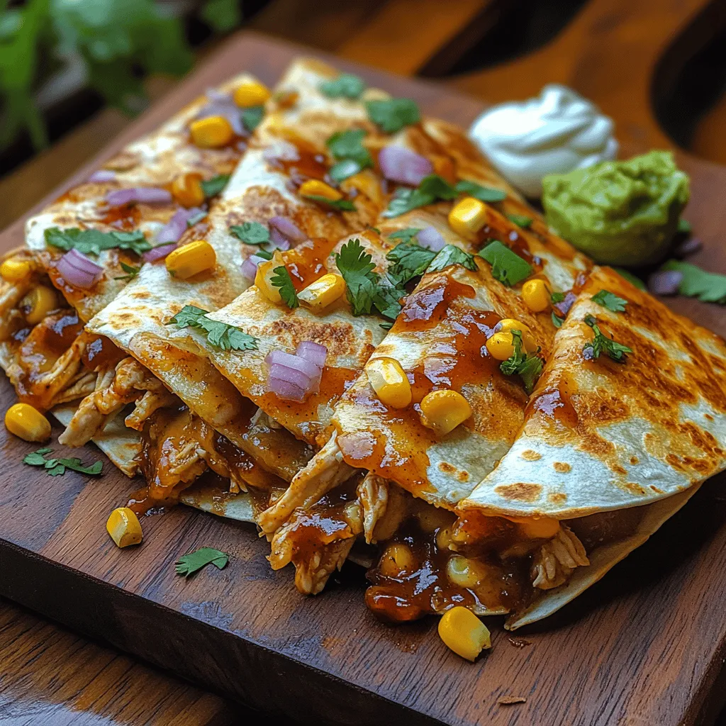 Crunchy BBQ Chicken Quesadillas are the epitome of culinary comfort, merging the smoky sweetness of barbecue with the satisfying crisp of a perfectly cooked tortilla. This dish is not just another addition to your recipe collection; it’s a versatile option that fits seamlessly into busy weeknight dinners or festive gatherings with friends and family. Whether you’re feeding a crowd or simply enjoying a laid-back evening at home, these quesadillas deliver a delightful burst of flavor and texture that is sure to please everyone at the table.