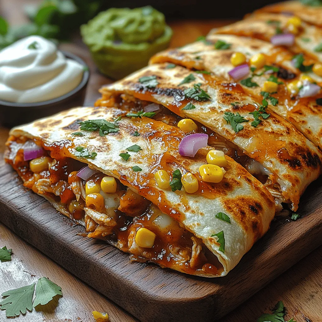 Crunchy BBQ Chicken Quesadillas are the epitome of culinary comfort, merging the smoky sweetness of barbecue with the satisfying crisp of a perfectly cooked tortilla. This dish is not just another addition to your recipe collection; it’s a versatile option that fits seamlessly into busy weeknight dinners or festive gatherings with friends and family. Whether you’re feeding a crowd or simply enjoying a laid-back evening at home, these quesadillas deliver a delightful burst of flavor and texture that is sure to please everyone at the table.