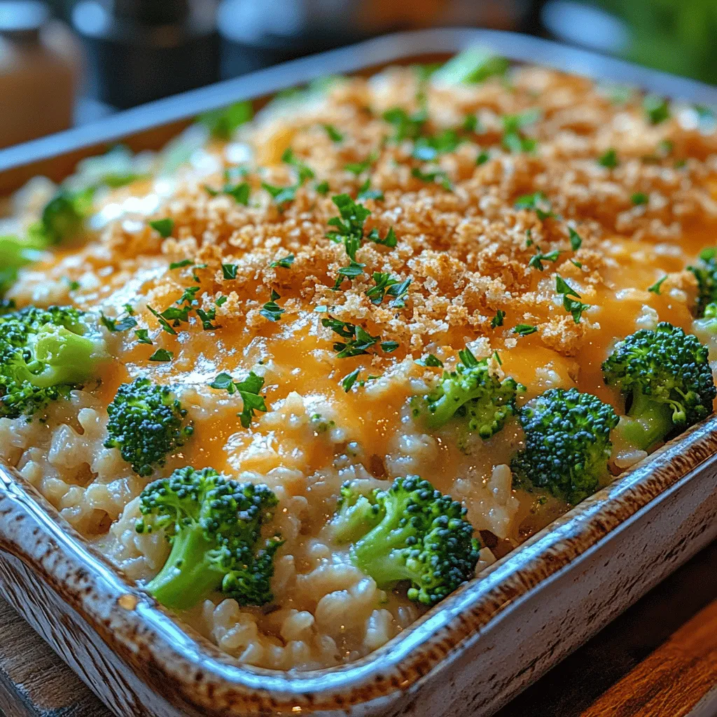 When it comes to comfort food, few dishes resonate as warmly as a creamy casserole. The Delightful Creamy Broccoli Rice Bake is a shining example of this genre, combining wholesome ingredients into a dish that is not only delicious but also incredibly satisfying. This bake is a harmonious blend of tender broccoli, fluffy brown rice, and a rich, creamy sauce that envelops every bite in a comforting embrace. Perfect for family gatherings or a cozy dinner at home, this recipe has won hearts for its flavor and ease of preparation.