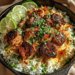 Coconut Lime Chicken and Rice Skillet is a vibrant and satisfying dish that perfectly marries the flavors of tropical coconut with the zesty punch of fresh lime. This one-pan meal is not only a feast for the senses but also a practical choice for busy weeknights, making it an ideal option for family dinners or meal prep. With its easy preparation and wholesome ingredients, this dish promises to deliver a delightful culinary experience that will leave everyone asking for seconds.