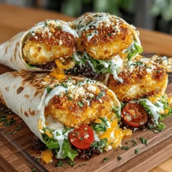 Garlic Parmesan Tofu Nugget Wraps