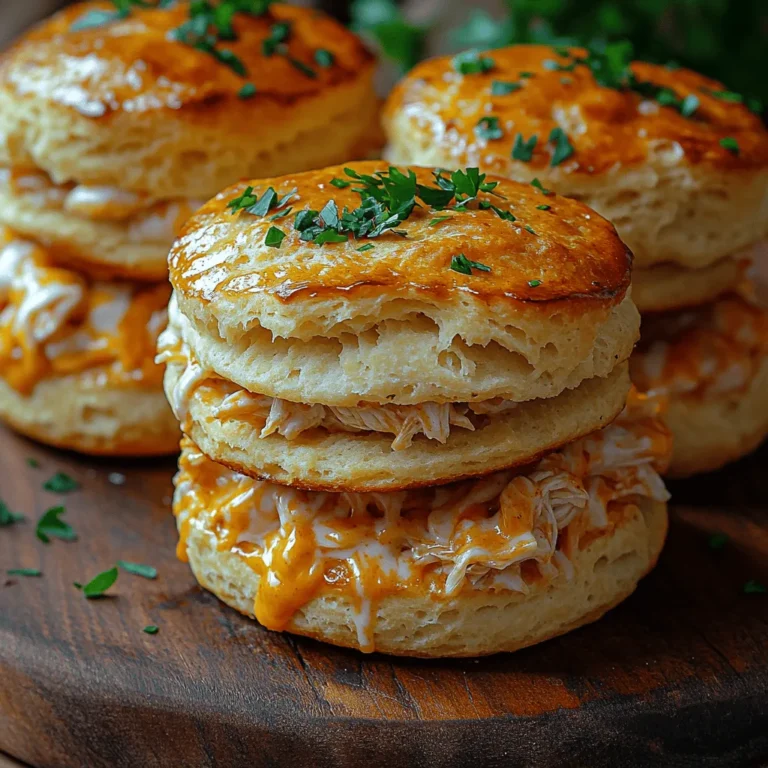 Buffalo Chicken Biscuit Sandwich Sliders are the perfect fusion of comfort food and party pleaser, making them an ideal choice for gatherings, game days, or a cozy family meal. These sliders combine the bold and spicy flavors of buffalo chicken with the soft, flaky goodness of biscuit dough, creating a unique twist on traditional sliders that will elevate your menu and delight your guests. With their easy-to-make nature and satisfying taste, these sliders are sure to become a new favorite in your household.