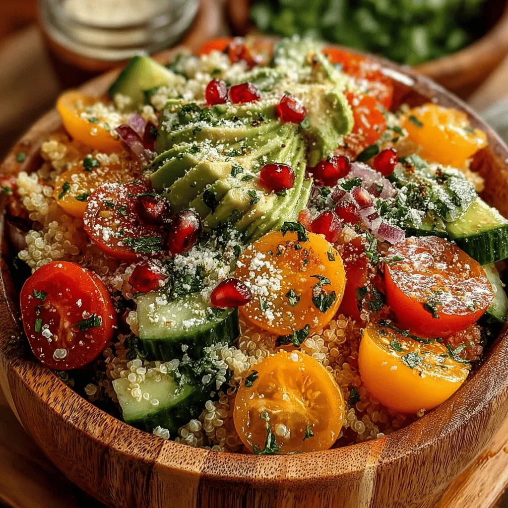 As the centerpiece of this dish, quinoa brings a nutty flavor and a slightly chewy texture that complements the fresh ingredients beautifully. When selecting quinoa, look for high-quality, organic varieties for the best flavor and nutritional value.