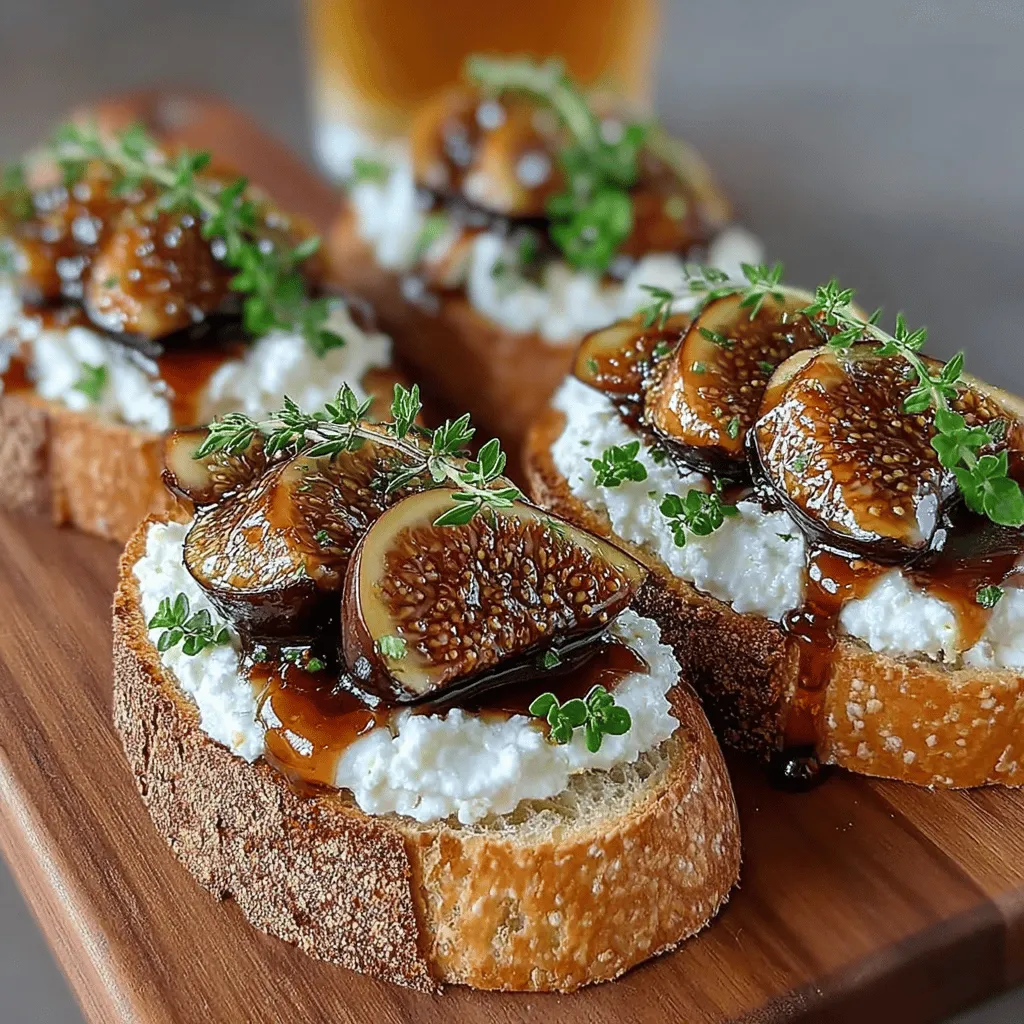 Introducing the Sticky Balsamic Fig & Goat Cheese Toasts, a recipe that elegantly marries the sweet, earthy flavors of fresh figs with the creamy tang of goat cheese, all enhanced by a luscious balsamic reduction. This dish stands out as an exceptional appetizer or snack, making it a perfect choice for a variety of occasions—from festive gatherings to cozy brunches and relaxed evenings at home. The unique combination of flavors not only tantalizes the taste buds but also delivers a visually striking presentation that is sure to impress your guests.