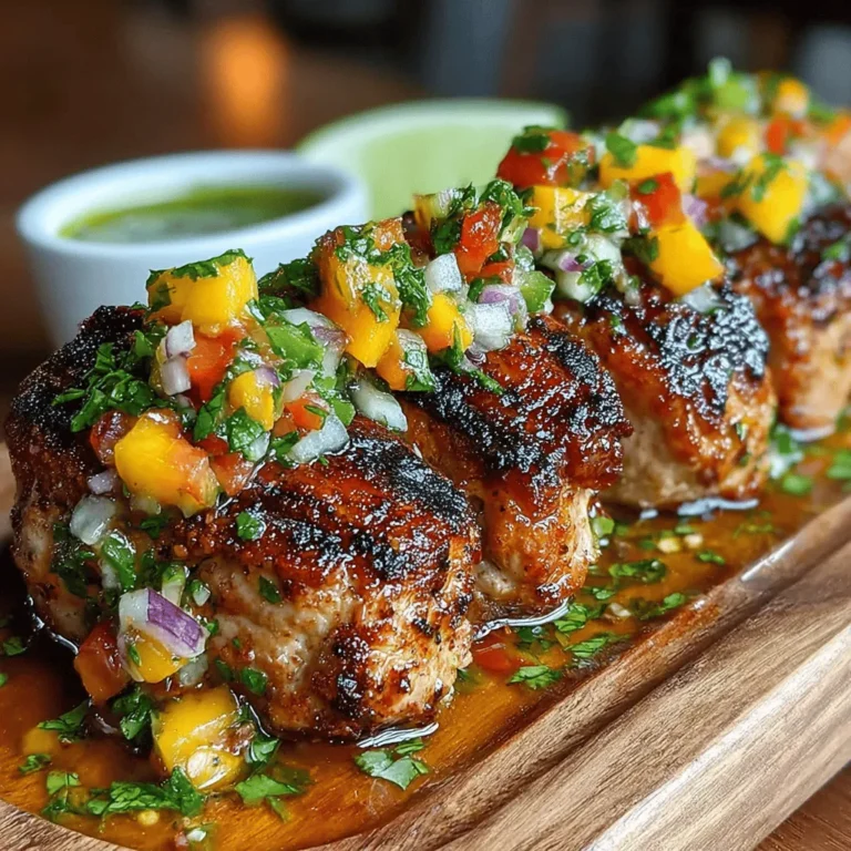 Grilled Turkey Skewers with Peach Salsa is a vibrant dish that seamlessly marries the savory flavors of lean turkey with the bright, sweet notes of fresh peaches. This recipe is not only visually appealing but also offers a delightful taste experience that is perfect for outdoor gatherings or a quick weeknight dinner. The combination of protein-rich turkey and refreshing peach salsa makes this dish a wholesome choice, appealing to health-conscious food lovers and those looking to impress their guests with minimal effort.