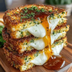Zucchini Fritter Grilled Cheese Sandwiches