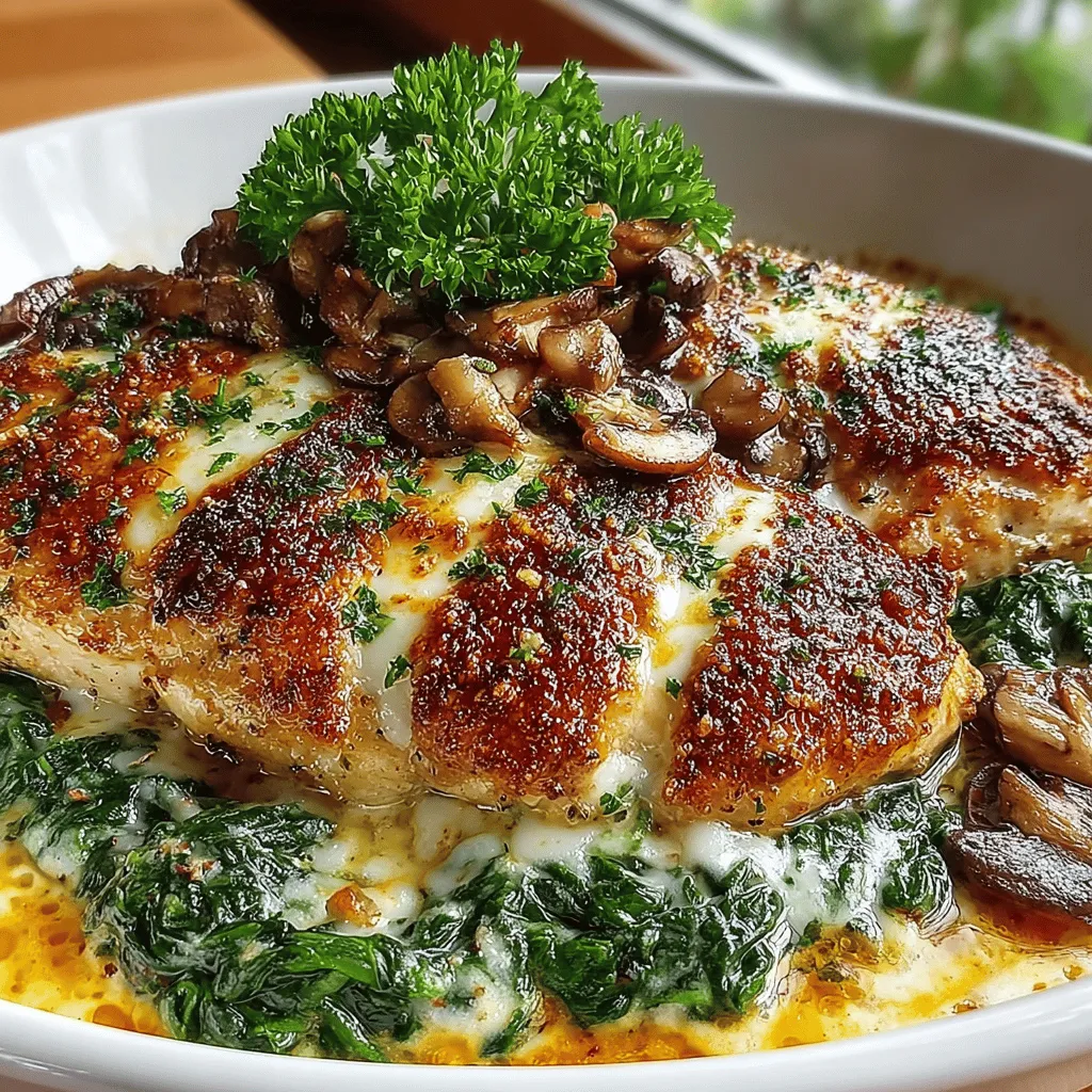 The Creamy Mushroom Spinach Chicken Casserole is a delightful dish that brings warmth and comfort to any dining table. This recipe stands out not just for its rich flavors and creamy texture but also for its nourishing ingredients that make it an excellent choice for families and gatherings alike. The combination of tender chicken, vibrant spinach, and earthy mushrooms creates a harmony of tastes and textures that will leave everyone asking for seconds. Whether you're looking to impress guests or simply want an easy weeknight dinner, this casserole fits the bill perfectly.