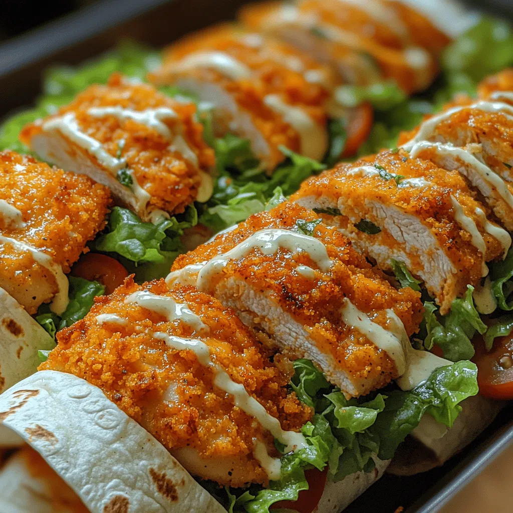 Buffalo chicken wraps have carved out a niche as one of America’s favorite comfort foods, combining the bold flavors of spicy buffalo sauce with the satisfying crunch of crispy chicken. These wraps are the ultimate go-to for anyone craving a hearty meal that packs a punch without requiring hours in the kitchen. The Spicy Crunchy Buffalo Chicken Wraps elevate this classic dish by adding a delightful crunch and an extra layer of heat, making them irresistible whether you’re enjoying a casual lunch at home or serving them at a lively game day gathering.