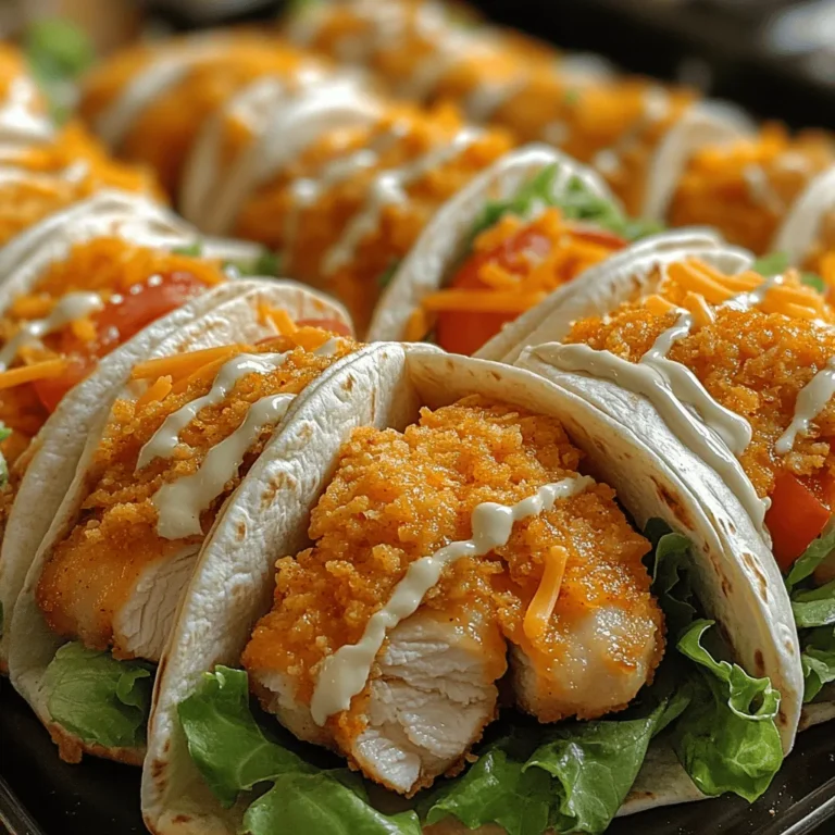 Buffalo chicken wraps have carved out a niche as one of America’s favorite comfort foods, combining the bold flavors of spicy buffalo sauce with the satisfying crunch of crispy chicken. These wraps are the ultimate go-to for anyone craving a hearty meal that packs a punch without requiring hours in the kitchen. The Spicy Crunchy Buffalo Chicken Wraps elevate this classic dish by adding a delightful crunch and an extra layer of heat, making them irresistible whether you’re enjoying a casual lunch at home or serving them at a lively game day gathering.