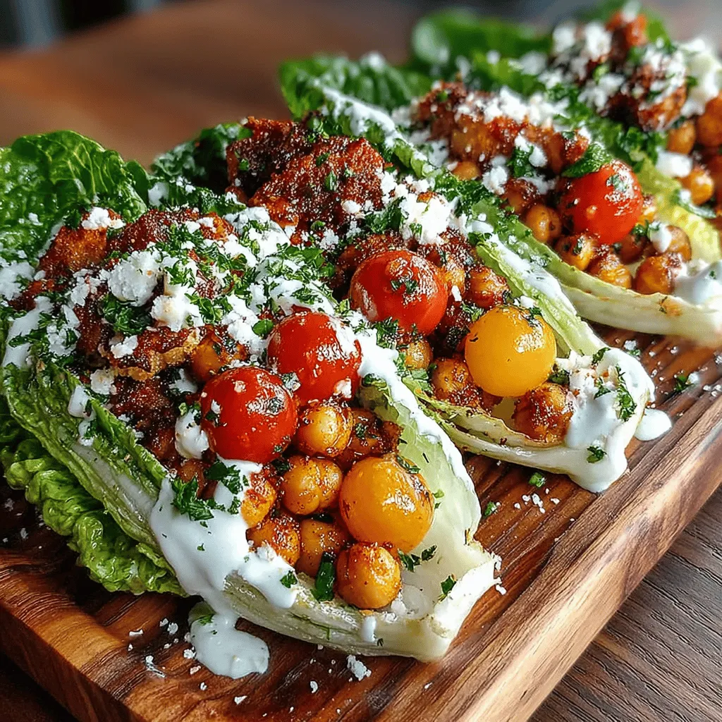 Chickpea Caesar Lettuce Wraps offer a delightful twist on the traditional Caesar salad, transforming a classic dish into a fresh, vibrant meal that is both nutritious and satisfying. This innovative recipe is perfect for those seeking a light meal or an appetizer that is packed with flavor and nutrients, making it an excellent choice for health-conscious eaters and culinary adventurers alike. Packed with protein-rich chickpeas, fresh vegetables, and a creamy Caesar dressing, these wraps cater to a variety of dietary preferences, including vegetarian and vegan diets.