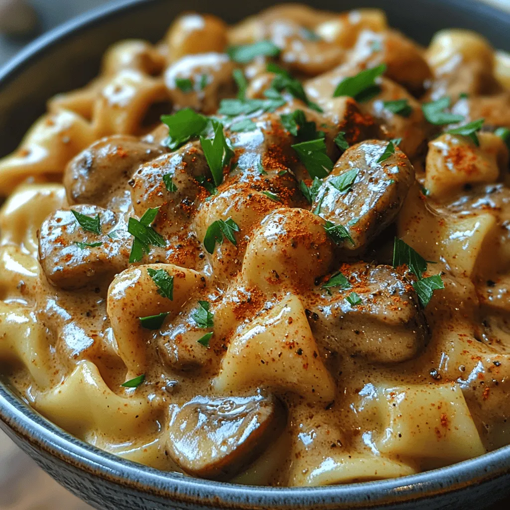 There's something undeniably comforting about a rich, creamy bowl of mushroom stroganoff. This classic dish, with its velvety texture and deep, satisfying flavors, evokes a sense of warmth and nostalgia that can turn any meal into a special occasion. Whether you're winding down after a busy day or hosting friends for a cozy gathering, mushroom stroganoff is a versatile choice that caters to both meat-lovers and vegetarians alike. What makes this recipe particularly appealing is its simplicity; with just a few wholesome ingredients, you can whip up a delightful dish that feels indulgent without requiring hours in the kitchen.
