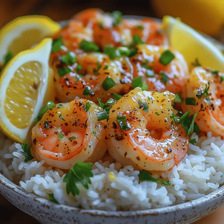 As I sit here with a warm bowl of Garlic Butter Shrimp Rice in front of me, I'm transported back to the evenings spent in my grandmother's kitchen, where the comforting aroma of garlic sizzling in butter would fill the air, hinting at something delicious on the horizon. Cooking was never merely a necessity in our household; it was a cherished ritual, a means of sharing love, memories, and fostering a sense of togetherness. This recipe for Garlic Butter Shrimp Rice Bowls encapsulates that warmth and joy, making it an ideal choice for busy weeknights or intimate gatherings with friends and family.