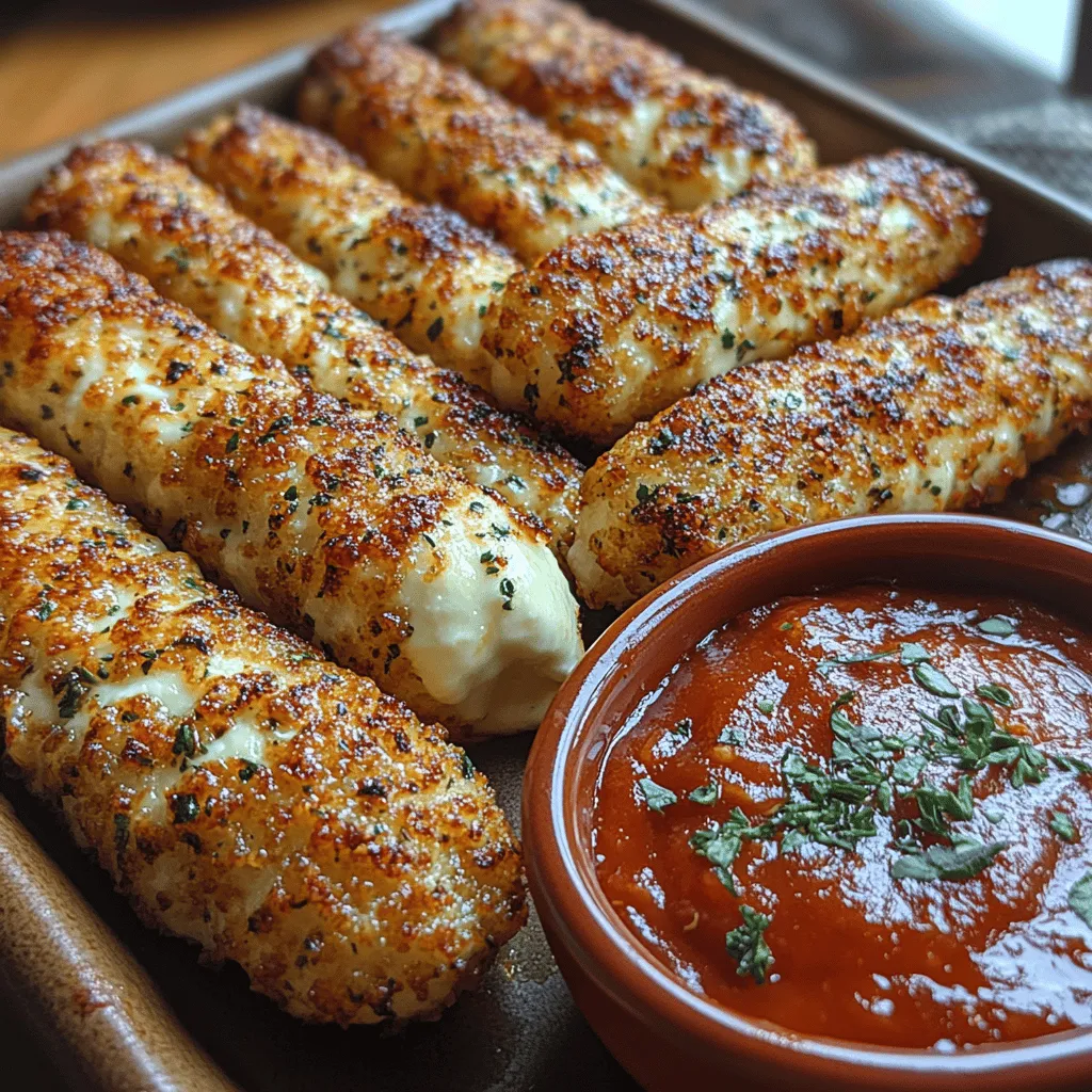 If you're on the lookout for a snack that brings both fun and flavor to your culinary repertoire, look no further than Cheesy Crunch Delight: Crispy Baked Mozzarella Dippers. This recipe transforms the beloved mozzarella stick into a healthier baked version, making it the perfect treat for gatherings, movie nights, or even a quick indulgence after a long day. While traditional fried mozzarella sticks are a staple in many restaurants, this baked alternative allows you to enjoy the same satisfying crunch and gooey cheese without the excess oil and calories.