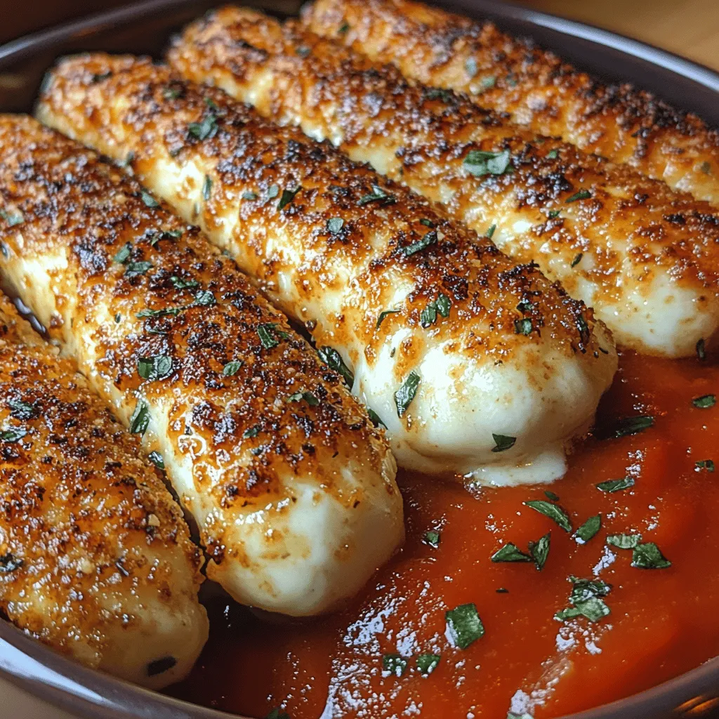 If you're on the lookout for a snack that brings both fun and flavor to your culinary repertoire, look no further than Cheesy Crunch Delight: Crispy Baked Mozzarella Dippers. This recipe transforms the beloved mozzarella stick into a healthier baked version, making it the perfect treat for gatherings, movie nights, or even a quick indulgence after a long day. While traditional fried mozzarella sticks are a staple in many restaurants, this baked alternative allows you to enjoy the same satisfying crunch and gooey cheese without the excess oil and calories.