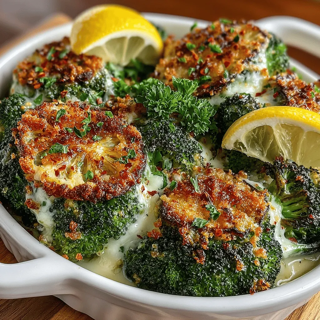 The beauty of Garlic Parmesan Roasted Broccoli Bake lies in its simplicity. Each ingredient plays a crucial role in contributing to the overall flavor and texture of the dish. Here’s what you’ll need to whip up this delicious bake: