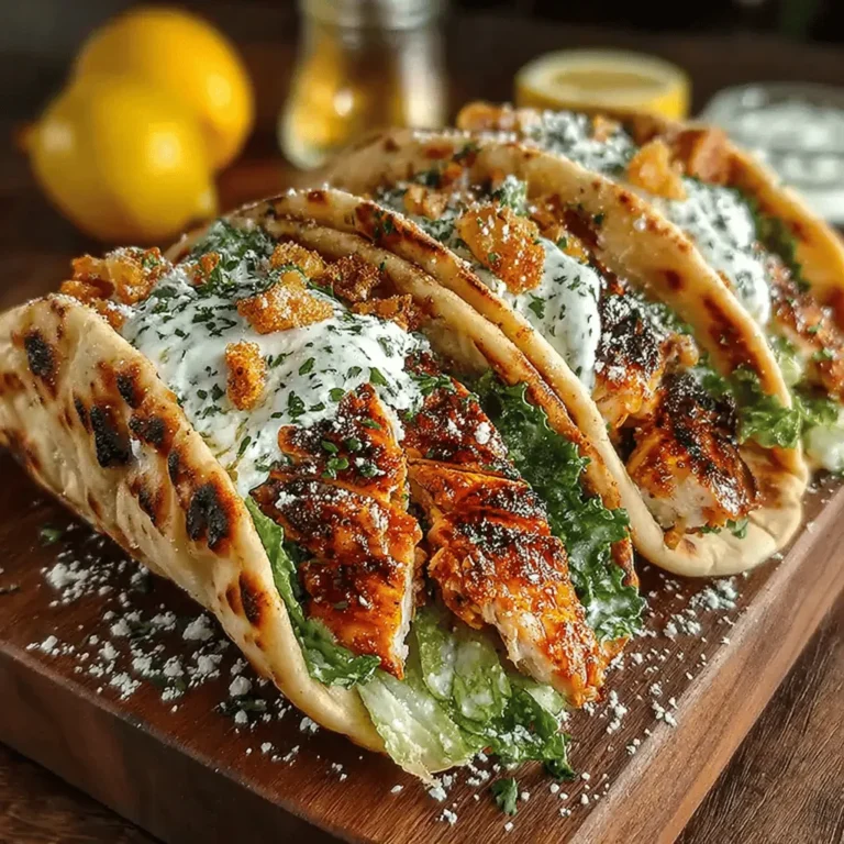 When it comes to quick and satisfying meal ideas, the Grilled Chicken Caesar Pita stands out as a delightful choice. This dish combines the classic flavors of a Caesar salad with the convenience of a pita, making it an appealing option for both lunch and dinner. Not only is it packed with protein and essential nutrients, but it also offers a refreshing take on traditional Caesar ingredients, catering to those who are looking for healthy eating options without sacrificing taste.