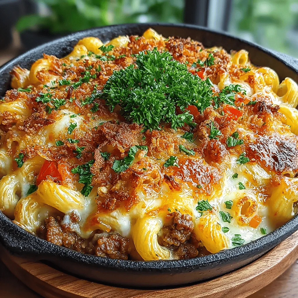 When it comes to comfort food, few dishes can rival the nostalgic appeal of Cheesy Beef and Mac Casserole. This hearty, one-pot meal encapsulates the essence of home cooking, bringing together tender macaroni, savory ground beef, and a luscious cheese sauce that envelops each ingredient in a warm embrace. Whether you're preparing a weeknight dinner for your family or hosting a gathering with friends, this casserole is sure to please a crowd. Its straightforward preparation and satisfying flavors make it a staple in many households, particularly for those who lead busy lives and need a quick, delicious solution to mealtime.