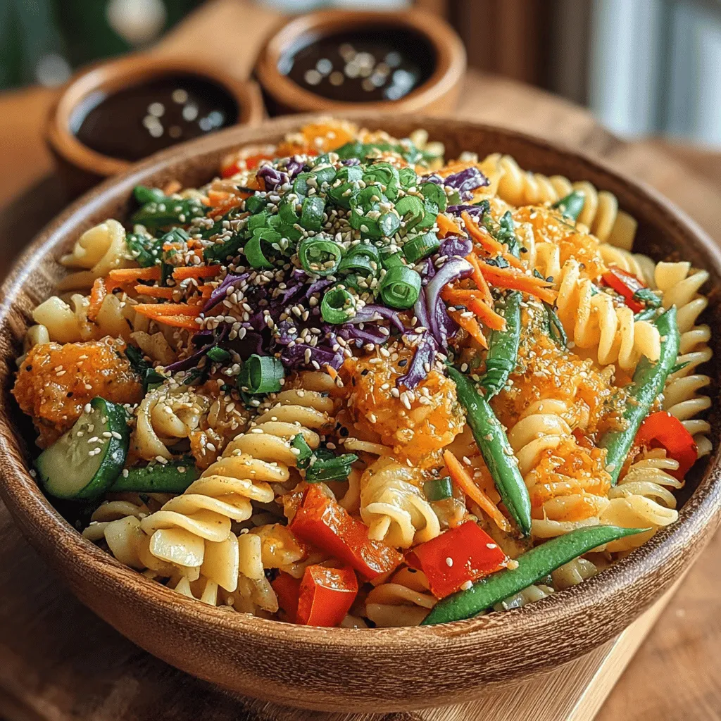 As the warm days of summer approach, there's nothing quite as refreshing as a chilled pasta salad. The Chilled Sesame Delight Pasta Salad is not just a feast for the eyes but also a wholesome dish bursting with flavor and health benefits. This vibrant salad combines the nutty goodness of whole wheat pasta with an array of colorful fresh vegetables, all brought together by a delicious sesame dressing. Perfect for picnics, barbecues, or a light lunch, this recipe offers a delightful blend of textures and tastes that appeals to both the palate and the eye.