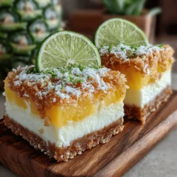 As summer days stretch longer and the sun shines brighter, the craving for a refreshing treat often becomes irresistible. Enter Tropical Paradise Frozen Coconut Pineapple Bars—a delightful dessert that captures the essence of a tropical getaway. These bars seamlessly blend the rich, creamy texture of coconut with the bright, zesty flavor of pineapple, offering a taste experience that transports you straight to a sandy beach, even if you’re enjoying them from the comfort of your own home.