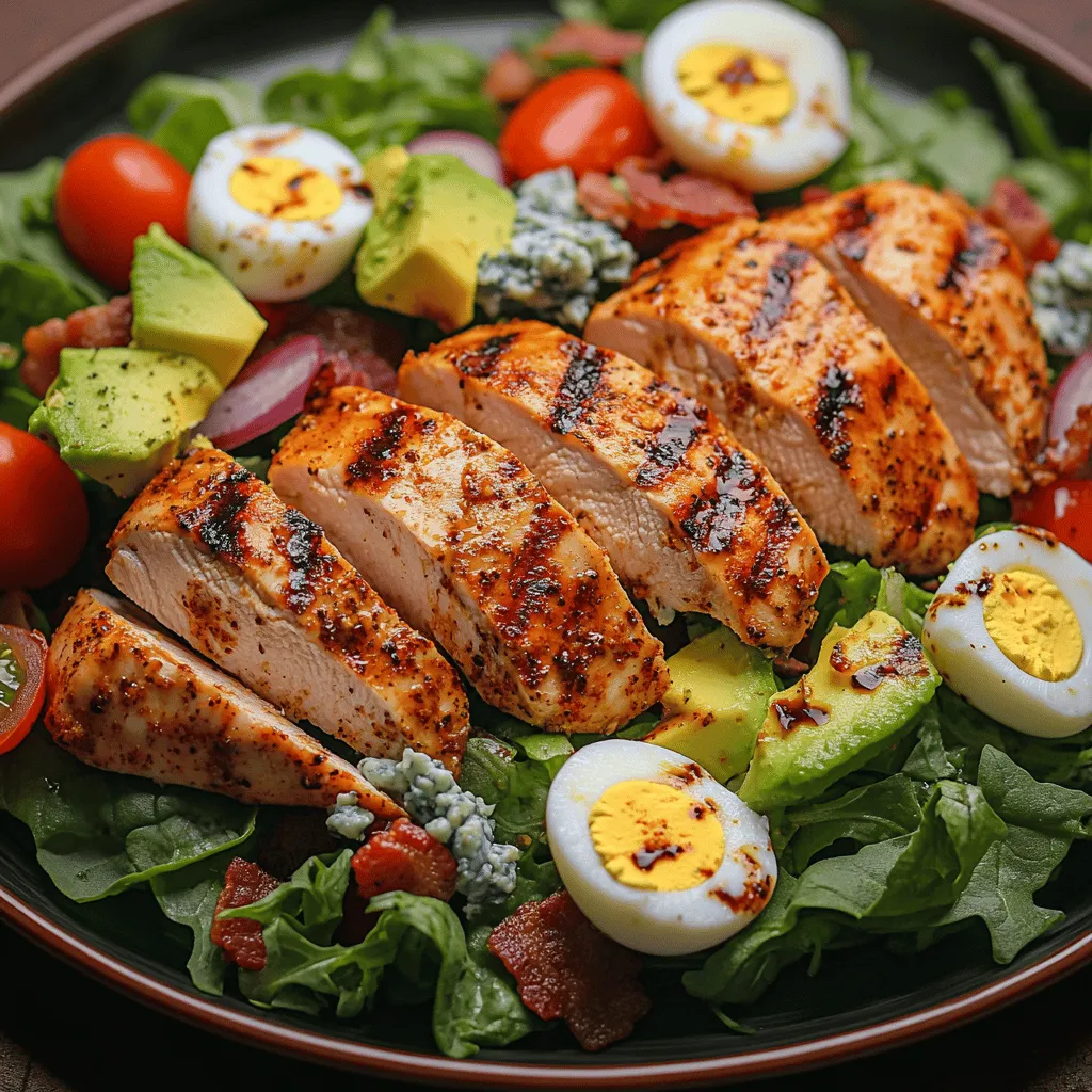 Cobb salad is a classic American dish known for its hearty composition and vibrant presentation. Originating from the Brown Derby restaurant in Hollywood during the 1930s, the Cobb salad quickly gained popularity not only for its delicious array of ingredients but also for its ability to serve as a complete meal in a single bowl. Traditionally, it features a colorful combination of greens, meats, cheeses, and a variety of toppings, making it a favorite for both casual lunches and elegant dinners.