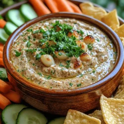 When it comes to hosting social gatherings or enjoying intimate family dinners, the food served can significantly enhance the experience. Among the array of appetizers that can grace a table, creamy dips hold a special allure. They are not only crowd-pleasers but also versatile companions to various snacks, from crunchy vegetables to warm bread. One dip that stands out for its rich flavor and creamy texture is the Creamy Roasted Garlic Bliss Dip. With a luscious blend of roasted garlic and creamy ingredients, this dip offers a garlicky essence that elevates any occasion.