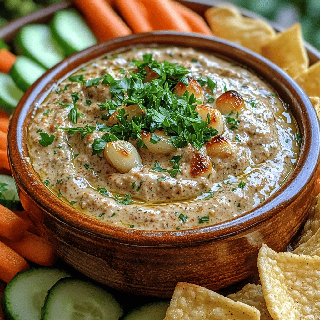When it comes to hosting social gatherings or enjoying intimate family dinners, the food served can significantly enhance the experience. Among the array of appetizers that can grace a table, creamy dips hold a special allure. They are not only crowd-pleasers but also versatile companions to various snacks, from crunchy vegetables to warm bread. One dip that stands out for its rich flavor and creamy texture is the Creamy Roasted Garlic Bliss Dip. With a luscious blend of roasted garlic and creamy ingredients, this dip offers a garlicky essence that elevates any occasion.