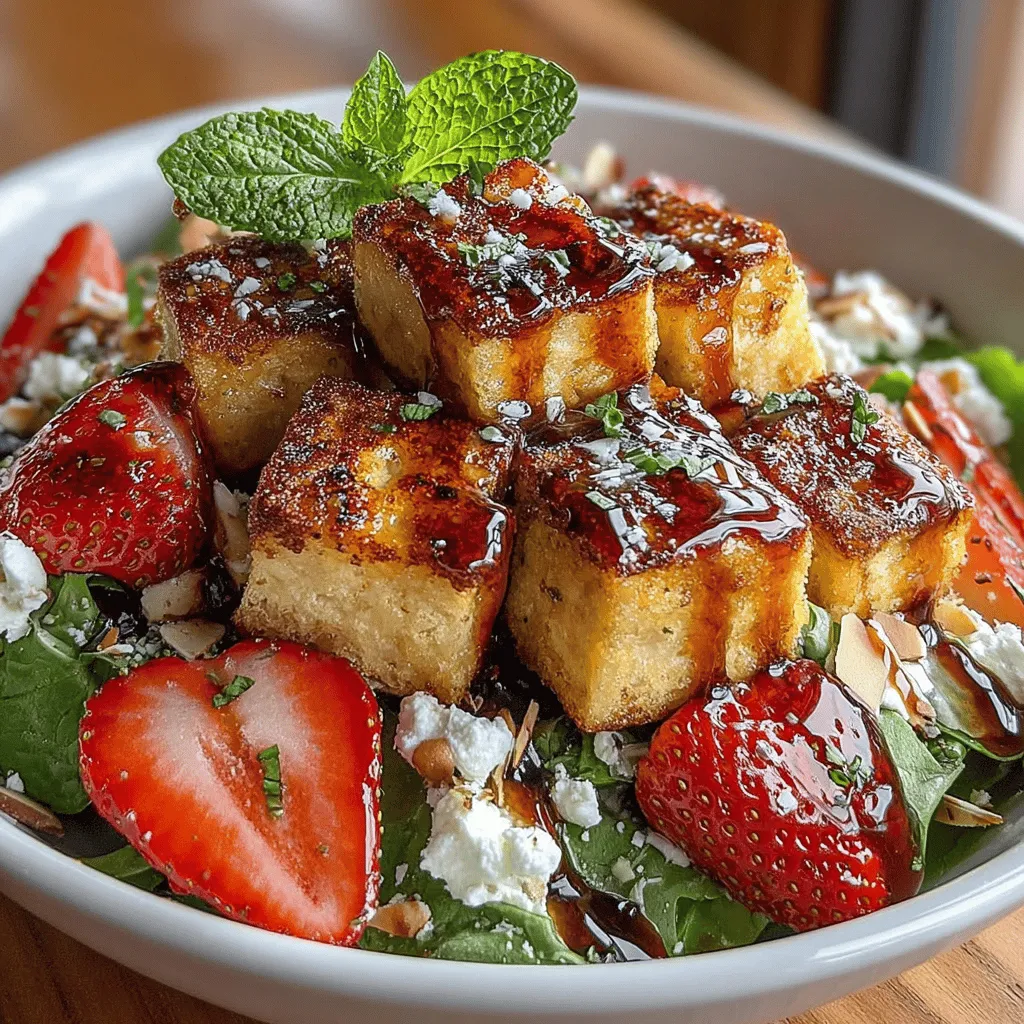 In recent years, plant-based meals have surged in popularity, capturing the attention of food enthusiasts and health-conscious individuals alike. This trend has transformed the way we think about nutrition and dining, emphasizing fresh ingredients and vibrant flavors. Among the many delightful plant-based recipes available, the Strawberry Bliss Tofu Salad Bowl stands out as a particularly enticing option. This salad combines an array of colorful ingredients, delivering not only a feast for the eyes but also a wealth of nutrients. Whether you adhere to a vegan or vegetarian lifestyle or simply seek to incorporate healthier choices into your diet, this salad bowl offers a delicious and satisfying meal.