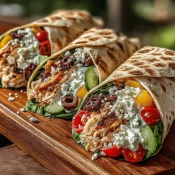 Refreshing Greek Chicken Salad Wraps
