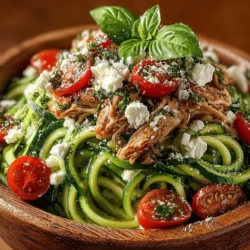 Chilled Zoodle Delight: Cold Chicken Zoodle Salad