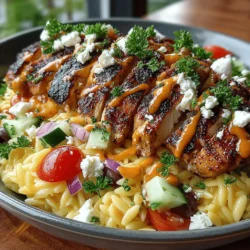 Chilled Mediterranean Chicken & Orzo Delight