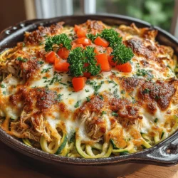 Creamy Ranch Chicken Zoodle Bake: A Deliciously Healthy Dish