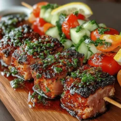 If you're in search of a dish that combines vibrant flavors, health benefits, and simplicity, look no further than Zesty Tuna Skewers with Lemon Salsa. This recipe captures the essence of fresh, high-quality ingredients, transforming them into a delightful meal that's perfect for summer barbecues or a quick weeknight dinner. The combination of succulent tuna lightly marinated and grilled to perfection, paired with a refreshing lemon salsa, creates a culinary experience that's both satisfying and nutritious.