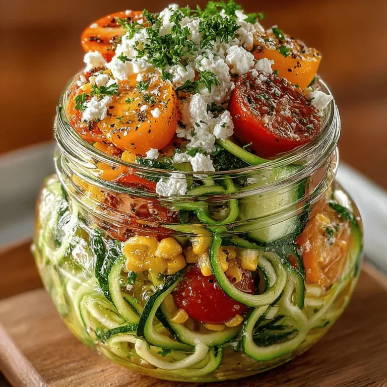 In an era where healthy eating is more than just a trend, the importance of incorporating nutritious, vibrant meals into our diets has never been clearer. Salads have evolved beyond simple greens; they now encompass a variety of ingredients that not only nourish the body but also please the eye. The Zesty Zucchini Noodle Mason Jar Salad stands out as a testament to this evolution, combining visual appeal with an abundance of flavors and health benefits. This salad is not just a meal; it is a celebration of fresh produce, combining convenience with creativity, making it an ideal option for meal prep, lunchboxes, or picnics.