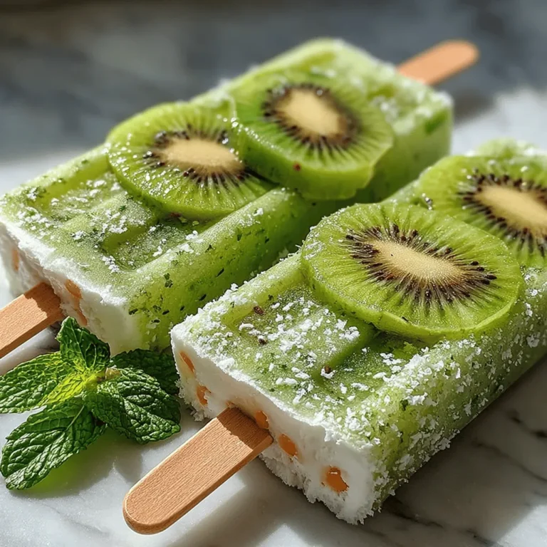 As the temperatures rise and the sun shines brighter, there's no better way to cool down than with a refreshing homemade popsicle. Enter the Tropical Kiwi Bliss Popsicles, a vibrant and invigorating treat that captures the essence of summer in every bite. Combining the tartness of ripe kiwis with the hydrating freshness of coconut water, this recipe is perfect for those hot days when you need something light, cool, and oh-so-satisfying.