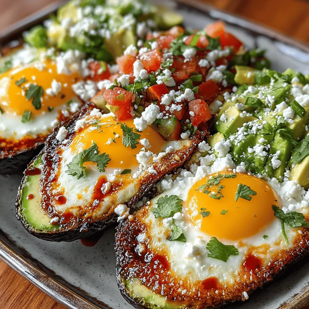If you're on the hunt for a breakfast that combines health, flavor, and a touch of spice, look no further than Sizzling Sriracha Avocado Egg Boats. This innovative dish is not just a feast for the eyes but also a nourishing start to your day. Imagine freshly baked avocados cradling perfectly baked eggs, all drizzled with zesty Sriracha sauce. This recipe is a harmonious blend of creamy avocado, rich egg, and fiery Sriracha that tantalizes your taste buds while providing a nutritious meal.