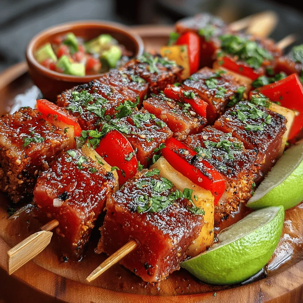 To create mouthwatering Zesty Tuna Skewers, proper skewering techniques are essential. Start by selecting your skewers—bamboo skewers are a great option, but if you're using metal skewers, there's no need to soak them. When threading the tuna and vegetables onto the skewers, ensure that your pieces are evenly cut to promote uniform cooking.