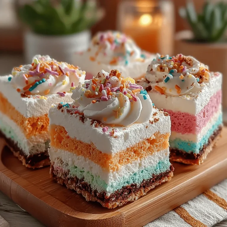 Colorful treats have an undeniable allure, capturing the hearts of both the young and the young-at-heart. Whether it's a birthday party, a holiday gathering, or simply a weekend treat, vibrant desserts add a touch of joy and whimsy to any occasion. Among the myriad of delightful options, Marshmallow Rainbow Bliss Squares stand out as a visually stunning and incredibly satisfying dessert. These squares are not only a feast for the eyes but also a delicious combination of flavors and textures that make them a perfect addition to any celebration.
