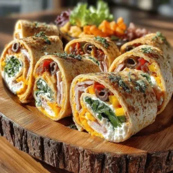 Achieving the perfect roll for your Turkey Cheese Pinwheels is crucial to keeping the filling secure and ensuring a great presentation. Here are some tips to help you master the rolling technique: