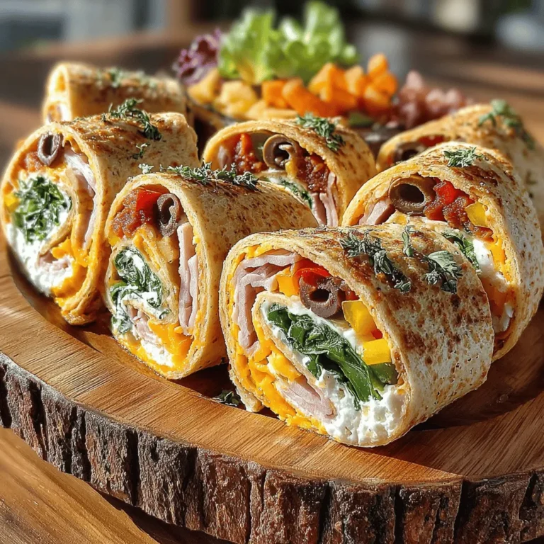 Achieving the perfect roll for your Turkey Cheese Pinwheels is crucial to keeping the filling secure and ensuring a great presentation. Here are some tips to help you master the rolling technique: