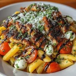 Grilled Chicken Bruschetta Pasta Recipe