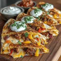 Crispy Baked Chicken Tikka Quesadillas