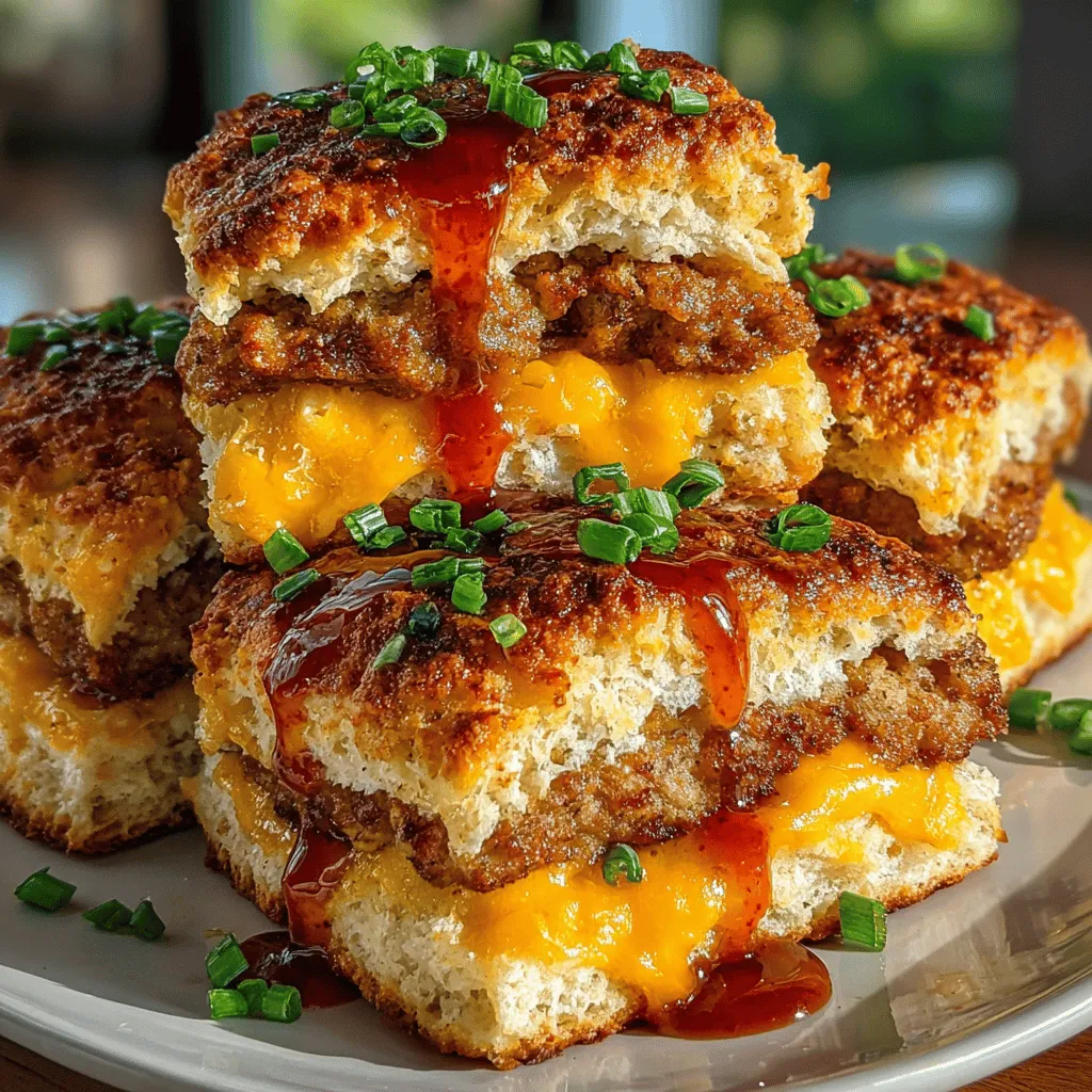 In the realm of comfort food, few dishes manage to capture hearts and palates quite like Mini Chicken Ranch Biscuit Melts. This enticing recipe harmoniously blends the savory zest of ground chicken, seasoned to perfection with ranch dressing, all nestled between layers of warm, flaky biscuit dough and topped generously with melted cheddar cheese. Ideal for a variety of occasions—be it a family dinner, a lively game day gathering, or simply a cozy night at home—these melts are not only effortless to prepare but also incredibly satisfying, making them a go-to choice for many home cooks.