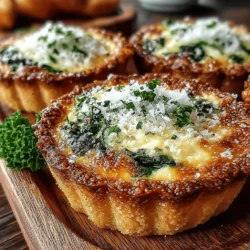 To create Mini Spinach Ricotta Tartlets that are bursting with flavor, it's essential to understand the key components that contribute to their deliciousness. The recipe primarily consists of two parts: the crust and the filling, each playing a crucial role in the overall experience.