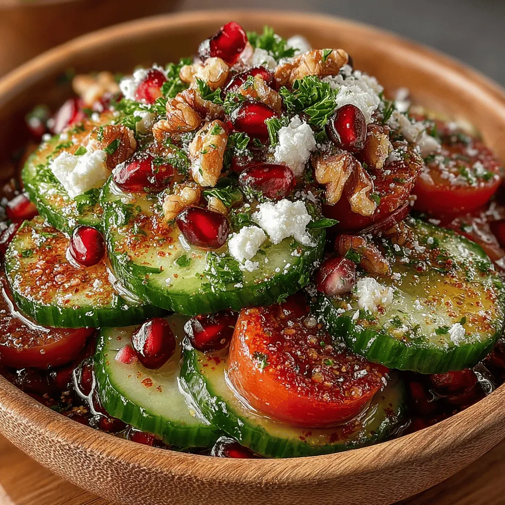 As the leaves begin to change and the air turns crisp, there's something undeniably refreshing about incorporating seasonal produce into our meals. The Fall Harvest Cucumber and Pomegranate Salad is a perfect representation of this seasonal transition, combining the hydrating crunch of cucumbers with the vibrant pop of pomegranate seeds. This salad not only brightens up your table but also celebrates the bounty of autumn, making it an ideal dish for family gatherings, holiday feasts, or simply a healthy, everyday meal.