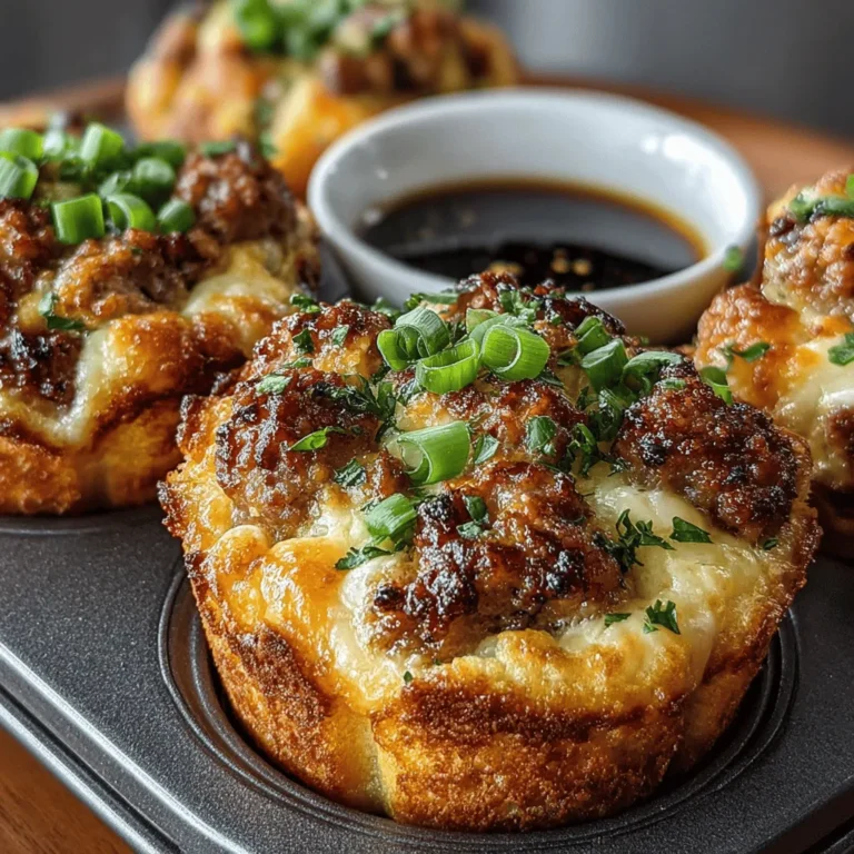 Brunch has become a beloved ritual for many, a time to gather with friends and family over delicious food that celebrates both comfort and creativity. One standout dish that perfectly encapsulates this sentiment is the Sizzling Mini Sausage Waffle Brunch Cups. This innovative recipe takes traditional breakfast favorites and transforms them into delightful bite-sized treats that are ideal for any brunch gathering. Imagine a combination of savory sausage nestled in a fluffy waffle cup, each bite bursting with flavor, providing a satisfying experience for both sweet and savory enthusiasts alike.
