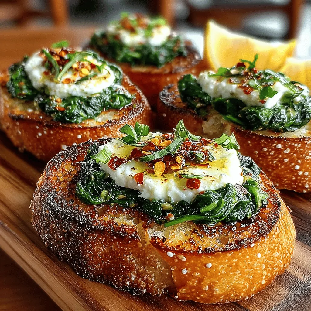 Sautéing spinach is a crucial step that enhances the overall flavor of your Mini Spinach Ricotta Toasts. This technique not only softens the leaves, making them more palatable but also allows for the development of deeper flavors. When sautéed, the natural sugars in the spinach caramelize slightly, adding a subtle sweetness that contrasts beautifully with the creamy ricotta.
